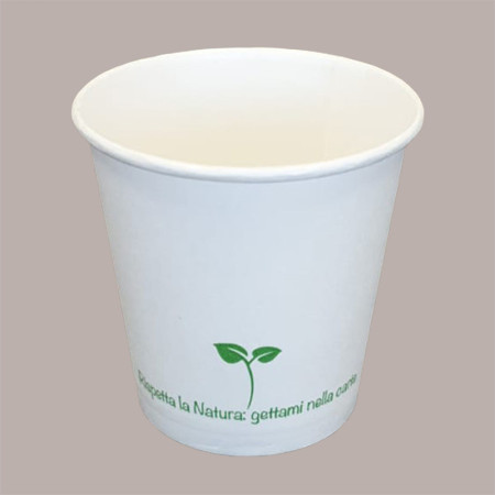100 Pz Bicchiere Termico per Caffè 80cc in Carta Bianca 3oz B05 [56c5af2d]