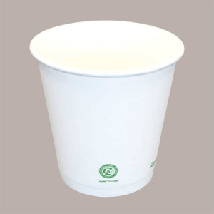100 Pz Bicchiere Termico per Caffè 80cc in Carta Bianca 3oz B05