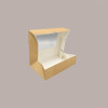50 Pz Astuccio Porta Sushi Biscotti Dolcetti Finestrato Carta Avana 223x129x45 mm [13b525b8]