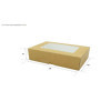 50 Pz Astuccio Porta Sushi Biscotti Dolcetti Finestrato Carta Avana 238x169H48 mm [9f100ba4]
