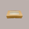 50 Pz Astuccio Porta Sushi Biscotti Dolcetti Finestrato Carta Avana 148x99H48 mm [73d716b2]