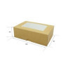 50 Pz Astuccio Porta Sushi Biscotti Dolcetti Finestrato Carta Avana 148x99H48 mm [18bcd3a5]