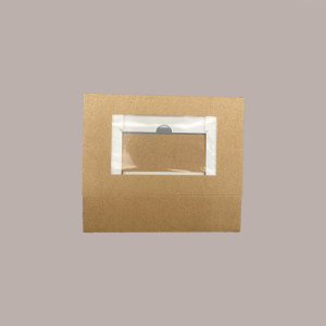 50 Pz Astuccio Porta Sushi Biscotti Dolcetti Finestrato Carta Avana 148x99H48 mm [afa112a1]