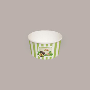 180 Pz Coppetta Gelato Carta 230cc Maxi Grafica Fruits&Stripes Verde Chiaro [37af5933]