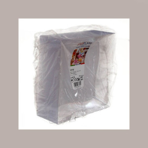 25 Pz Piatto Trasparente 500cc Vanity Riutilizzabile 160x160mm [e4c0cd1c]