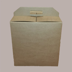 10 Pz Scatola per Confezione Regalo Natale Porta Panettone Bottiglia Valigetta Media in Cartoncino Avana liscio 330x250H350mm