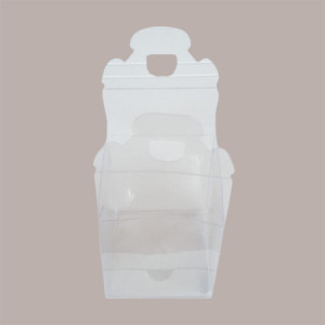 25 Pz Scatola Astuccio Porta 1 Vasetto Salse Creme per Confezione Regalo Trasparente 90x90H100mm [9f8ad1ab]