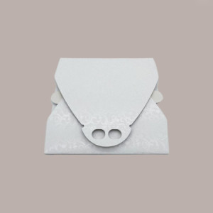 10 Pz Scatola Porta Torta Cartoncino Bianco Damascato 17x17H7cm [4a2c63d6]