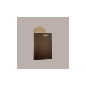 10 Pz Scatola Astuccio Porta 2 Bottiglie 750 ml Olio Vino in Cartoncino Marrone grafica effetto pelle 180x90x385mm [59d76444]