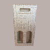 10 Pz Scatola Astuccio Porta 2 Bottiglie 750 ml Olio Vino in Cartoncino Avana grafica Natale Words 180x90x385mm [06510932]
