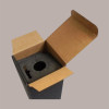 20 Pz Scatola Astuccio Porta 1 Bottiglia 750 ml Olio Vino in Cartoncino Ondulato Nero 90x90H345mm [4682f96d]