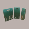 10 Pz Scatola Astuccio Porta 3 Bottiglie 750 ml Olio Vino in Cartoncino Onda Verde 270x90x385mm [4c6536ce]