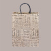 20 Pz Shopper Borsa Porta 3 Bottiglie 750 ml con Manico Cordino avana grafica Natale Words 275x95H380mm [616f9fb6]