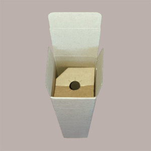 10 Pz Scatola Astuccio Porta 1 Bottiglia 500/750 ml Liquore in Cartoncino Avana Liscio 75x75H400mm [db61c206]