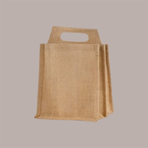 10 Pz Shopper Busta Juta Naturale Portabottiglie 500/750 ml per Birra 24,5+17xH23,5/31 cm [69a5444a]