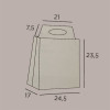 10 Pz Shopper Busta Juta Naturale Portabottiglie 500/750 ml per Birra 24,5+17xH23,5/31 cm [02ce815d]