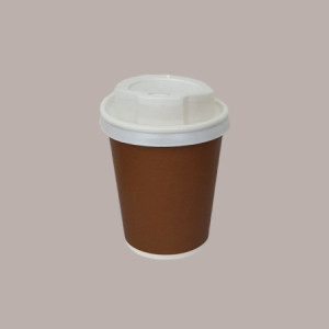 100 Pezzi Bicchiere Termico in Carta Monouso Brown Marrone per Caffè Cappuccino 6oz 180 ml