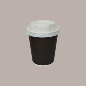 100 Pezzi Bicchiere Termico in Carta Monouso Nero per Caffè Cappuccino 6oz 180 ml