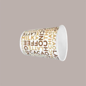 100 Pezzi Bicchiere Termico in Carta Monouso Bianco grafica Coffee White per Caffè Cappuccino 6oz 180 ml
