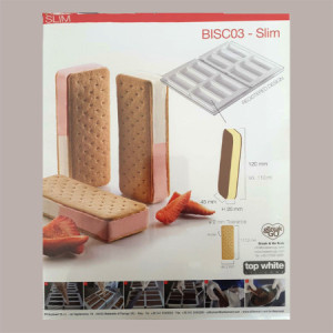 Stampo Silicone per Biscotto Gelato Choco Long 117x42mm  Break&Go