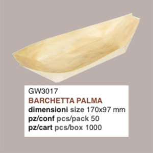 100 Pz Barchetta Palma Media Finger Food Aperitivo 170x97mm [7c4319e0]