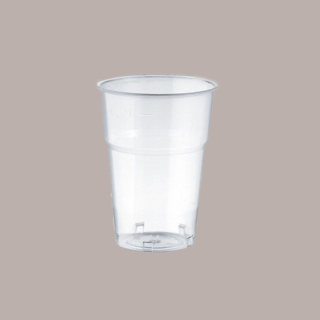 100 Pz Bicchiere Plastica KRISTAL 250cc (0,20 L alla Tacca) Monouso Bibite Fredde [d21cb968]