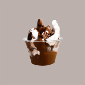 100 Pz Coppa Vasetto Trasparente per Yogurt e Gelato in Polietilene Pet 210cc