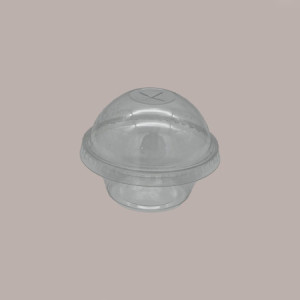 100 Pz Coperchio Cupola Trasparente in Pet Con Foro Dm92 Adatto a Coppa Vasetto V160, V210, V270