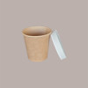 100 Pz Coperchio in Carta Chiuso Dm55 mm Bicchiere Caffè 3oz 80cc [be2b56e6]