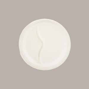 50 Pz Piatto Biscomparto Bio Eco dm22 in Carta Polpa Cellulosa [baac6c9b]