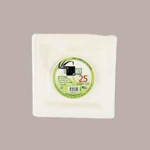 50 Piatto Biodegradabile Eco Quadrato 26x26 Carta Polpa Cellulosa [a2f6d48b]