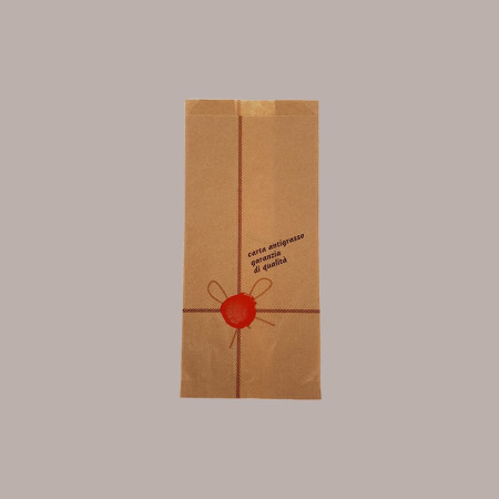 1000 Pz Sacchetto Carta Avana Antigrasso grafica Ceralacca Bio 12x26 cm [da5e75c9]