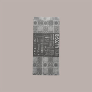 500 Pz Sacchetti Carta Antigrasso Fantasia Maioliche e Pasticcini 12+8x26cm [7d326cf1]