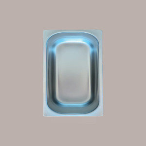 Bacinella Vaschetta Acciaio Inox Gastronomica per Gelato 360x250x80mm [e83c29d7]