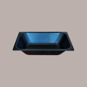 Bacinella Vaschetta Plastica Nera per Vetrina Gastronorm 360x250x80mm
