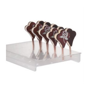 1 Pz Espositore Rettangolare in Plexiglass per Biscotti Stecco Gelato 370x235H45mm [83169cff]