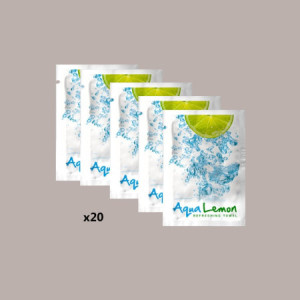 100 Pz Salviette Rinfrescanti Acqua Lemon in Bustina per Mani [43c82f24]