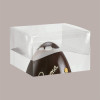 5 pz Scatola Trasparente Porta Uovo Cioccolato Pasqua Fondo Carta Bianco Effetto Pelle 180x180H150mm [22ae47c1]