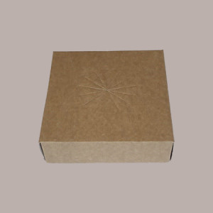 5 pz Scatola Trasparente Porta Uovo Cioccolato Pasqua Fondo Carta Avana Nature 180x180H150mm