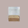 5 pz Scatola Trasparente Porta Uovo Cioccolato Pasqua Fondo Carta Avana Nature 180x180H150mm [a052d8de]