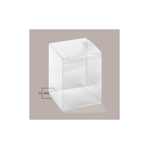 5 pz Scatola Trasparente Porta Uovo Cioccolato Pasqua Fondo Carta Rosa 180x180H150mm [082151cb]