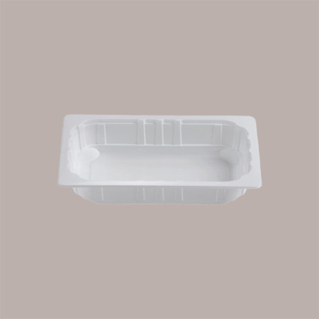 80 Pz Vaschette 1/4 Gastronorm in Polipropilene Termosaldanti Bianche 26x16H5 cm [c688ecce]