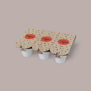 50 Pz Vassoio Porta Bicchieri Caffè in carta IT'S COFFEE TIME 2+2+2 [e0142815]
