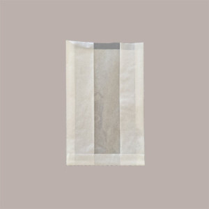 1000 Pz Sacchetti Carta Politenata Bianca per Focaccia con Finestra 22x34 cm [fa596d4e]