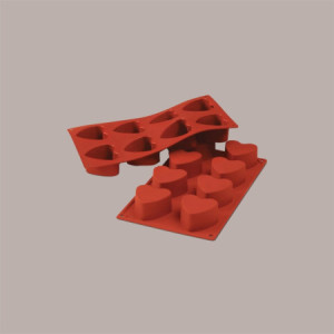 1 Pz Stampo in Silicone Forma Cuore Big Passion 8 Impronte Riutilizzabile [87c35f88]