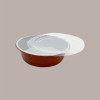 50 Pz Contenitore per Alimenti Smoothwall Terracotta in Alluminio 16,2x5,5 cm [c4784547]