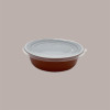 50 Pz Contenitore per Alimenti Smoothwall Terracotta in Alluminio 16,2x5,5 cm [c1280259]