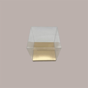20 Pz Fondo Rialzato Oro per Scatola Trasparente Automontante 12x12 cm [aa1159fb]