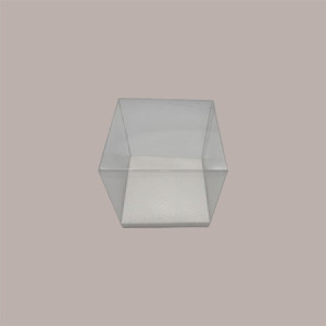 20 Pz Fondo Rialzato Pelle Bianco per Scatola Trasparente Automontante 9x9 cm [3f5652fe]