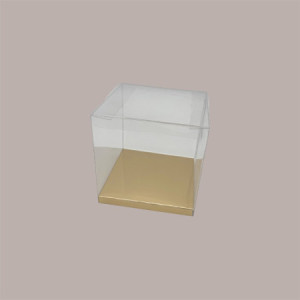 20 Pz Scatola Automontante Trasparente per Confezionamento Regali e Alimenti 9x9x9 cm [ef424a77]